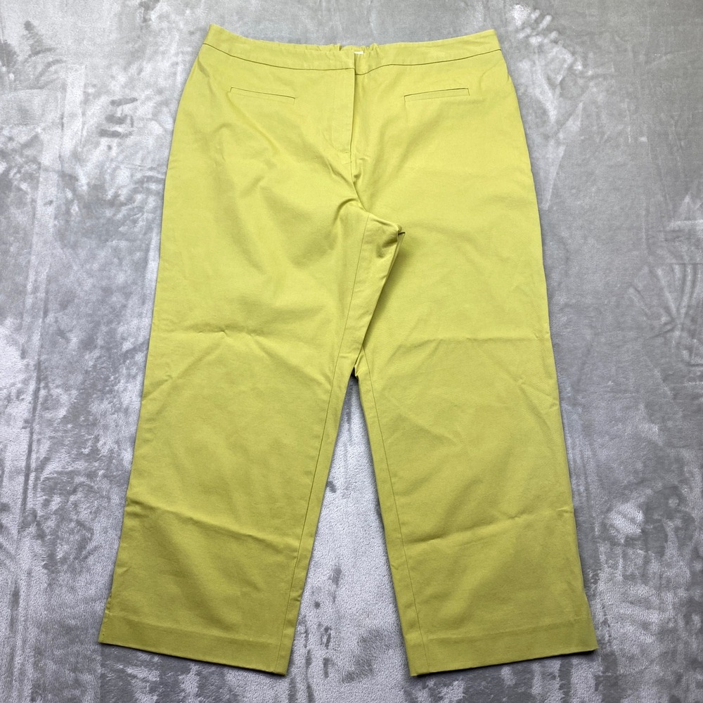 J Jill Laurel Cropped Pants Women Sz 16 Fits 35" Stretch Cotton Blend Boho Retro